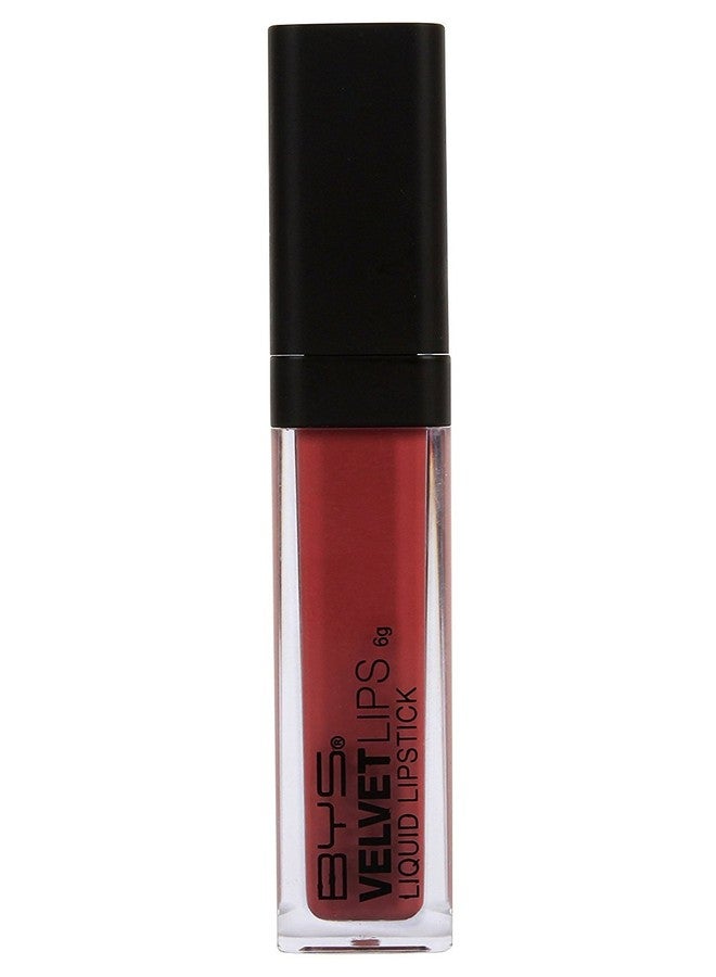 BYS Velvet Lips Liquid Lipstick Rosewood Burgundy Red - Image 1